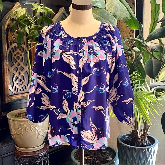 Anthropologie Yumi Kim floral peasant top - Picture 1 of 13